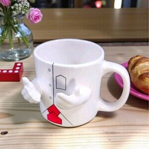 Vintage German 3D Hands Mug “Ich halt zu DiR” Support You Novelty Retro Rare
